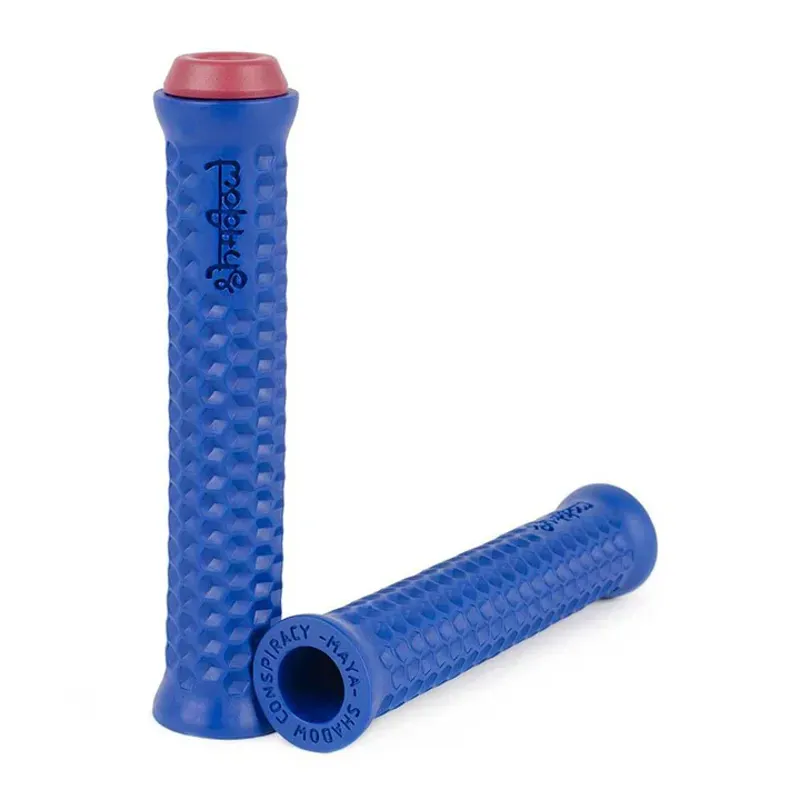 The Shadow Conspiracy Maya DCR 160mm Flangeless BMX Grips in Navy Blue