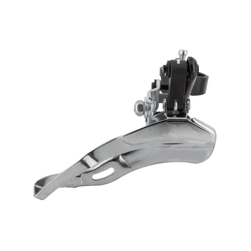 Sunrace FD-M2A Front Derailleur 6-7Sp Swing-Bottom In Silver/Black