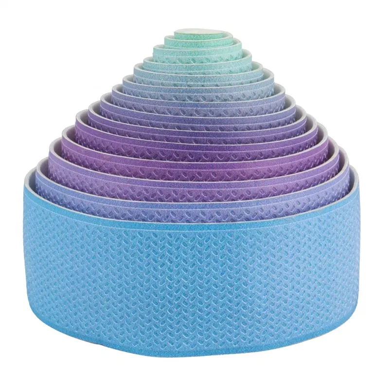 Snack! Fade Handlebar Tape and Plugs in High Contrast Blueberry