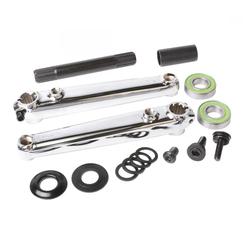 Sunday Saker V2 R/LHD 170mm 3-pc 2mm Crankarm Set w/ 19mm BB in Chrome