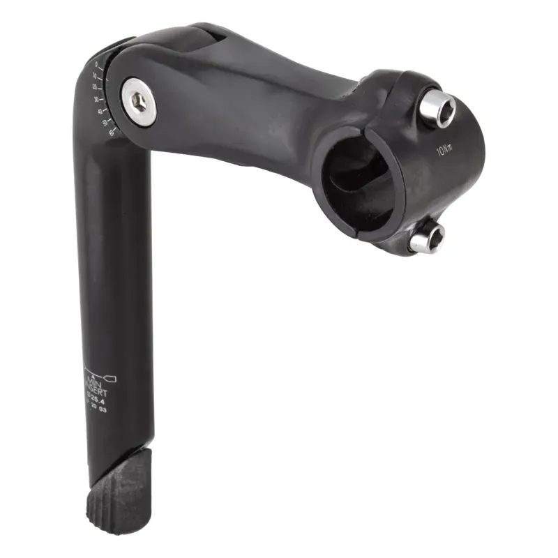 Sunlite 1-1/8-inch 110x180/25.4mm Adjustable Alloy MTB Stem in Black