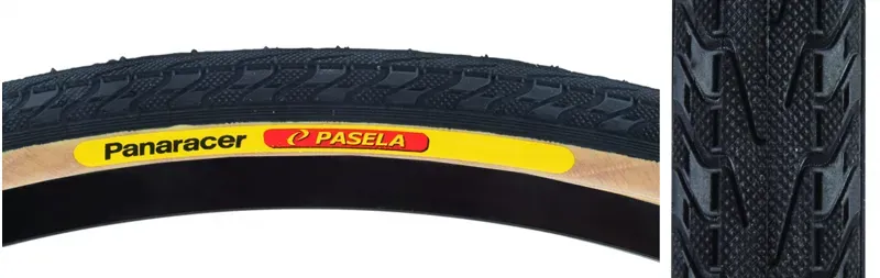 Panaracer Pasela Wired 625c 25-inch Commuter Tire in Black/Yellow