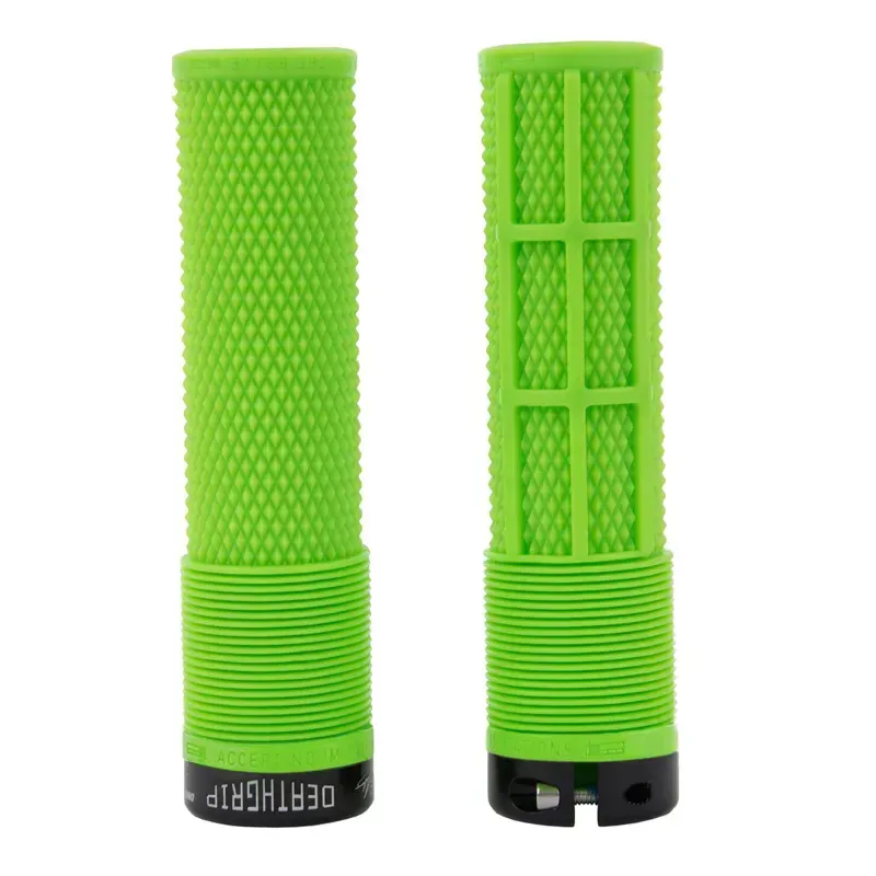 DMR DeathGrip Thin Flangeless Lock-On Grips in Sick Green