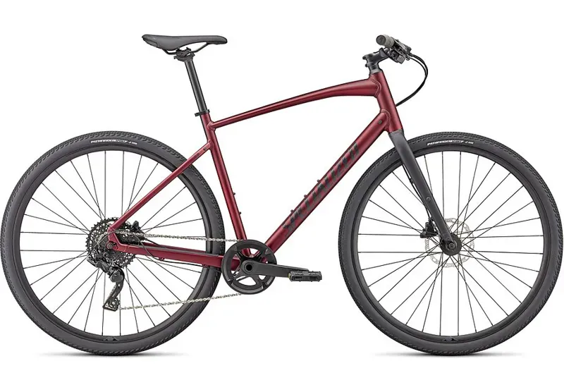 Specialized Sirrus X 3.0 Hybrid Bike in Maroon/Black/Black Reflective