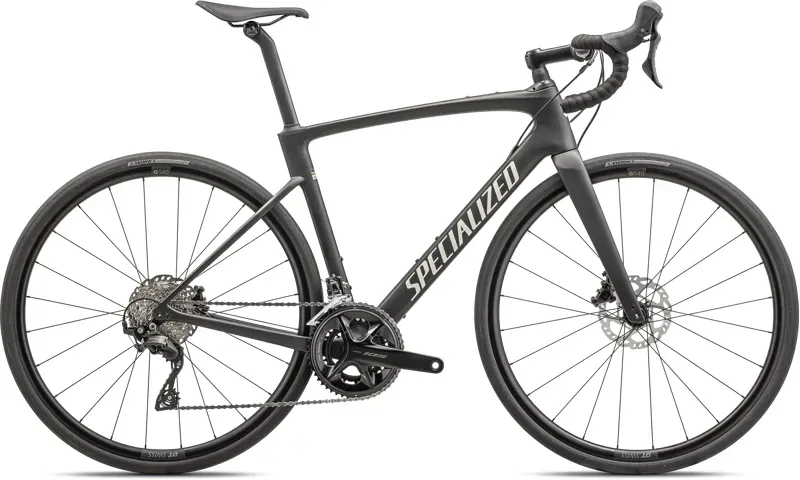 Specialized Roubaix SL8 Sport 105 Performance Road Bike in Metallic Obsidian/Birch