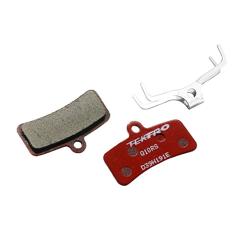 Tektro Q10RS 4-Piston Resin Compound Disk Brake Pad in Red