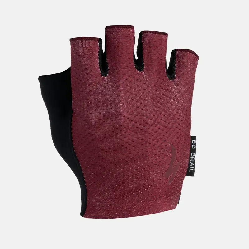 Specialized Body Geometry Grail Short Finger Women's Gloves in Garnet Red