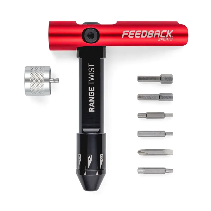 Feedback Sports Range Twist Torque Wrench in Red/Black