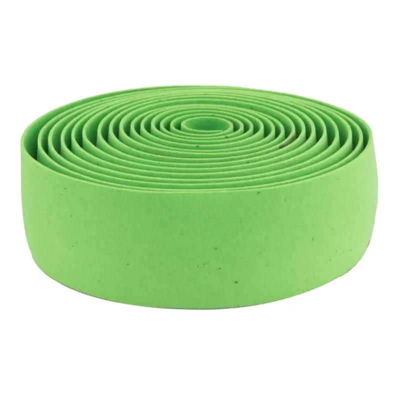 Origin8 Pro Cork Handlebar Tape and Plugs in Lime Green