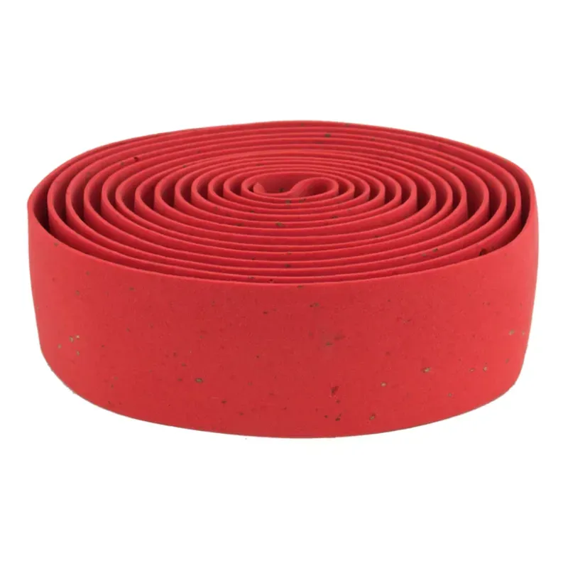 Origin8 Pro Cork Handlebar Tape and Plugs in Red