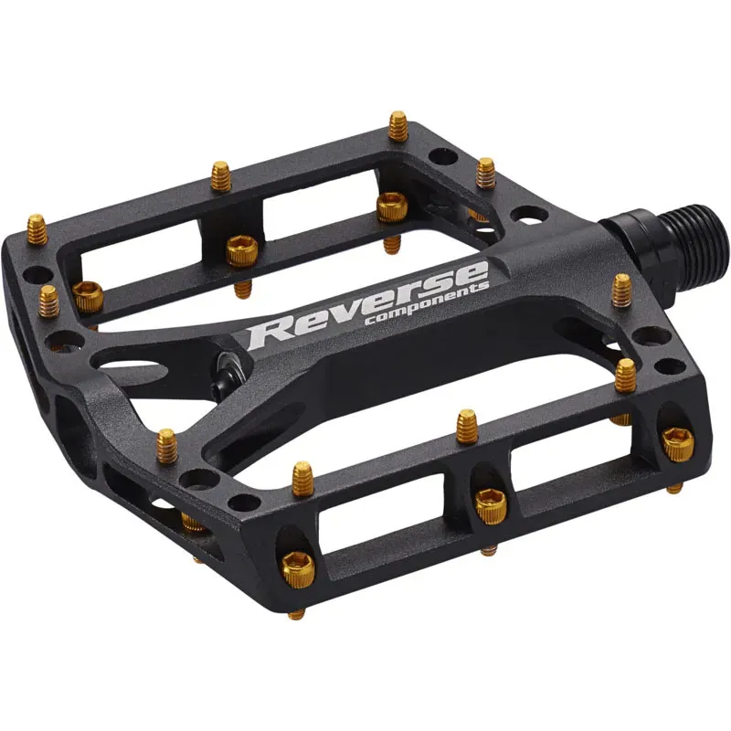 Reverse Black One Pedals in Black/Gold