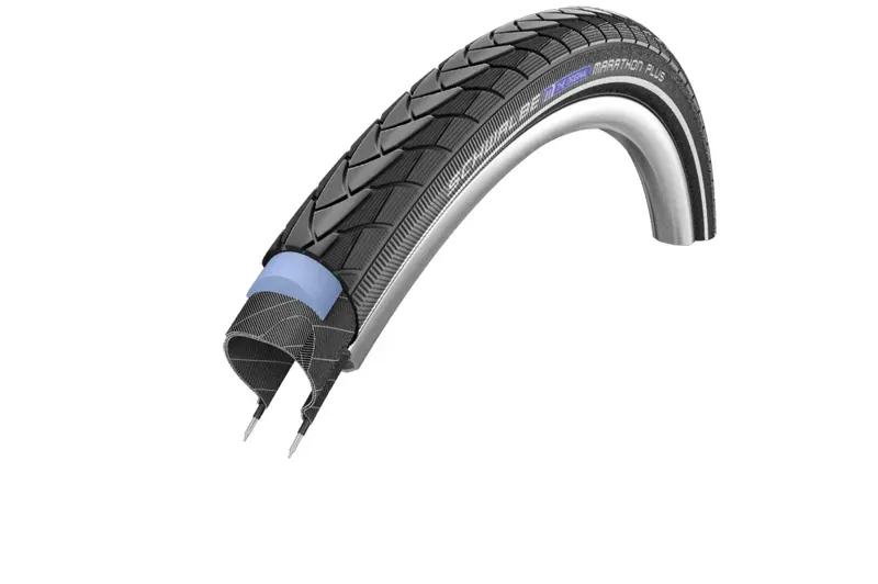 Schwalbe Marathon Plus Tire - 700 X 32 Clincher Wire Black/Reflective Performance Line Black 700 x 32
