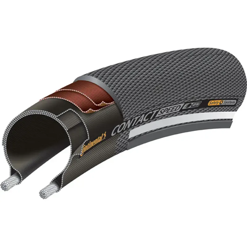 Continental Contact Speed Tire - 700 X 35 Clincher Wire Black SafetySystem Breaker E25 Black 700 x 35 / 28 x 1-3/8