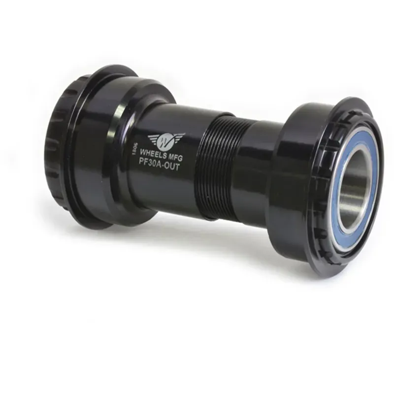 Wheels Manufacturing PF30A Outboard Bottom Bracket For 24mm Cranks (Shimano) With Angular Contact Bearings Black